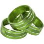 Danti 3pcs Audio Air Conditioning Button Cover Decoration Twist Switch Ring Trim for Jeep Wrangler JK JKU Patriot Liberty 2011-2018 Dodge Challenger 2008-2014 (Green)