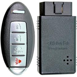 APDTY 00260 Replacement Keyless Entry Remote Key Fob Transmitter w/Auto Programming Tool Fits Select Nissan or Infiniti Models (View Compatibility Chart To Verify Your Specific Model)