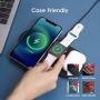 Wireless Charger, 3 in 1 Qi-Certified 10W Fast Charging Station Compatible with iPhone 12/12 Pro/12 Pro Max/12 Mini/11/11 Pro Max/X/XS/XS Max, Apple Watch Series,AirPods Pro/2 /Samsung (Black)