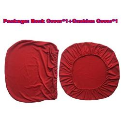 Loghot Chair Covers Spandex Universal Computer Office Desk Stretch Rotating Pure Color Chair Cover (Red)