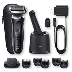Braun Electric Razor for Men, Series 7 7075cc 360 Flex Head Electric Shaver with Beard Trimmer, Rechargeable, Wet & Dry, 4in1 SmartCare Center and Travel Case