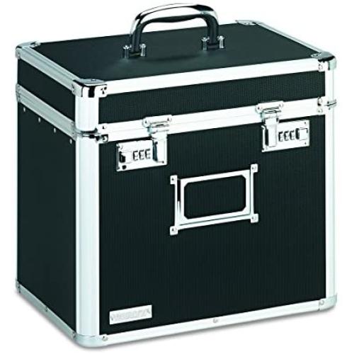 Vaultz Locking File Security Box, Letter Size, 13.25 H x 13.5 W x 10.5 D Inches, Black (VZ01165)