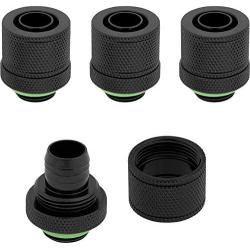 Corsair Hydro X Series Xf Compression 10/13mm (3/8''/ 1/2'') ID/OD Fittings Four Pack, Black, Model Number: CX-9051002-WW