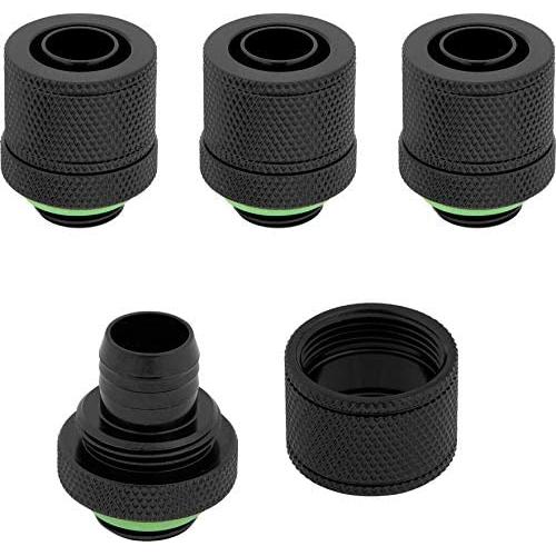 Corsair Hydro X Series Xf Compression 10/13mm (3/8''/ 1/2'') ID/OD Fittings Four Pack, Black, Model Number: CX-9051002-WW