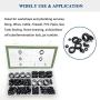 190 PCS Rubber Hole Grommet Assortment Kit Firewall Hole Plug Set,1/4''、5/16''、1/2''、5/8''、7/8''、1''、1-1/8'' Drill Hole, Electrical Wire Gasket Kit Rubber Gasket Kit，Firewall Plug Grommet