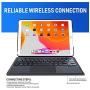 Keyboard Case for New iPad 8th Generation 10.2 inch 2020 / iPad 7th Gen 2019 / iPad Air 3rd Gen/iPad Pro 10.5'' 2017 – Stable Touchpad Function -10.2/10.5''- Black