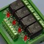 Electronics-Salon DIN Rail Mount 4 SPDT 10Amp Power Relay Interface Module, DC 12V Version.