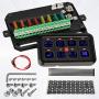 8 Gang Toutch Switch Panel - JOYHO Automatic Dimmable Panel, On-Off Led Multifunction Switch, Pod Electronic fuse System Circuit Control Box with Harness and Stickers for RV Marine Car Vehicles Truck