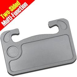 Lightter Steering Wheel Tray, Steering Wheel Desk and Vehicle Seat Mount Notebook Laptop Eating Desk,Car Food Eating Tray,Gray