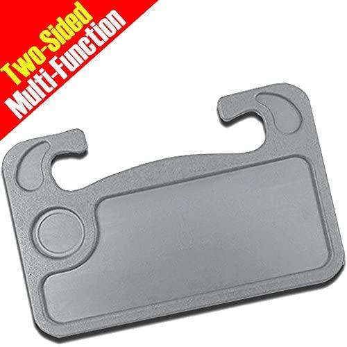 Lightter Steering Wheel Tray, Steering Wheel Desk and Vehicle Seat Mount Notebook Laptop Eating Desk,Car Food Eating Tray,Gray