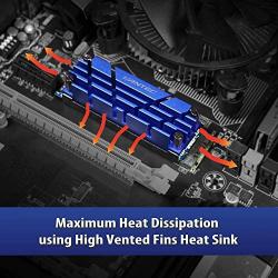 Vantec ICEBERQ M.2 NVMe/SSD Heat Sink with Thermal Pad (HS-NVME150-BL, Blue)