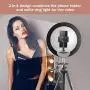 UBeesize 10'' Selfie Ring Light with 50'' Extendable Tripod Stand & Flexible Phone Holder for Live Stream/Makeup/YouTube Video