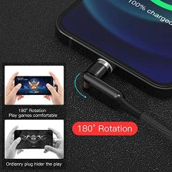 2-Pack/6.6ft Magnetic 3 in 1 Charger Cable for Android and iPhone,Magnet Phone Fast Charging Cord Right Angle 180 Degrees for iPhone iPad Lightning Cable,Samsung Galaxy USB Type C,Kindle Micro USB