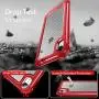 iPhone XR Case with [ Screen Protector Tempered Glass x2Pack] SUPBEC Protective Phone Cover with Silicone PC+TPU Shockproof Rubber Heavy Duty Case for iPhone XR Cases-Clear Red