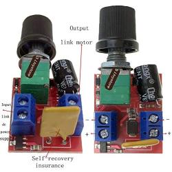 Mini DC Motor PWM Speed Controller 3V 6V 12V 24V 35V Speed Control Switch Small LED Dimmer 5A, Pack of 5, Ltvystore