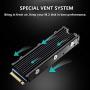 QIVYNSRY M.2 heatsink 2280 SSD Double-Sided Heat Sink with Thermal Silicone pad for PCIE NVME M.2 SSD or NGFF SATA M.2 SSD Space Grey