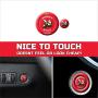 ToolEpic for Dodge Challenger Charger Scat Pack Decal Accessories 2015-2020 - Engine Start Stop Button Overlay Sticker Emblem - Push to Start Button Ruby Red Badge Cover - Perfect for Decals