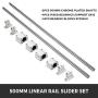 BestEquip Linear Rail Slide 2PCs 16mm x 500mm Linear Bearing Slide Set with 4Pcs Block Bearings SC20UU+4Pcs Shaft Support Linear Shaft CNC Parts Kits for Electronic Equipment Guide Bar