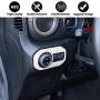 Headlight Lamp Switch Trim Cover Button Decoration Interior Accessories for 2018-2021 Jeep Wrangler JL JLU & Gladiator JT (White)