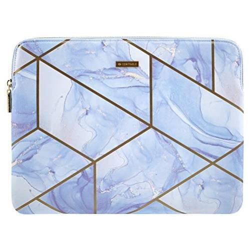 Comfyable Tablet Sleeve for iPad Pro 12.9 inch 2020 & Smart/Magic Keyboard with Pencil Holder - PU Leather Bag Waterproof Slim Protective Cover Case - Blue Ocean