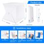 Neewer Mini Photo Studio Box, 22cm Portable Photography Shooting Light Tent, Folding Lighting Softbox with 1 LED Strip 20pcs SMD LED Beads & 4 Backdrops for Product Display, Undimmable/USB Powered