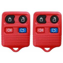 2 KeylessOption Red Replacement 4 Button Keyless Entry Remote Control Key Fob