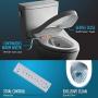 TOTO SW3046#01 S500E Electronic Bidet Toilet Cleansing, Instantaneous Water, EWATER Deodorizer, Warm Air Dryer, and Heated Seat, Elongated Contemporary, Cotton White