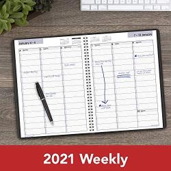2021 Weekly Appointment Book & Planner by AT-A-GLANCE, 8'' x 11'', Large, DayMinder, Black (G5200021)