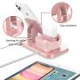 BENTOBEN 3 in 1 Charging Stand for Apple Watch Series 5/4/3/2/1, Airpods Pro 2019 2/1, Compatible with iPhone 12 11 XS MAX XR XS 8 7 6 6S Plus 5S, iPad Tablet Stand(Original Cable Required), Rose Gold