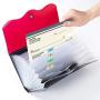 Receipt Organizer for Business,School,Office,Bank,Accordian File Folder for Check,Bill,Invoice,13 Pockets Expanding File Organizer(Red)