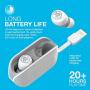 JLab Audio Go Air True Wireless Bluetooth Earbuds + Charging Case | Dual Connect | IP44 Sweat Resistance | Bluetooth 5.0 Connection | 3 EQ Sound Settings: JLab Signature, Balanced, Bass Boost… (White)