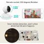 Ebitcam WiFi Camera,Pan/Tilt/Zoom Remote Monitor, Night Vision, Two-Way Audio, Motion Alarm, Available for iOS/Android/PC ,Cloud Service Available,Work with Alexa