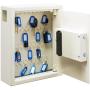 AdirOffice 40 Keys Cabinet with Digital Lock - Electronic Key Safe - Pin Code Keyless Storage Box for Keys - Secure Steel Lockbox - Scratch Resistant Powder Coated - Wall Anchor (White)