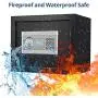 Kacsoo 1.0 Cubic Feet Safe Security Box, Fireproof and Waterproof Safe Cabinet, Digital Combination Lock Safe with Keypad LED Indicator, for Home, Business or Travel (1.0)