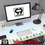 Multipurpose Office Desk Pad and Computer Desk Mat - Waterproof Office Desk Mat and Desk Blotter Pad - Home Office Accessories (Large (35.5'' x 17.5'') (Cacti)
