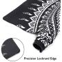 iLeadon Desk Pad Protector, Large Gaming Mouse Pad 35.1 x 15.75-inch 2.5mm Thick, Cute Desk Decor, Office Desk Writing Pad with Non-Slip Rubber Base for Home Office Work Accessories, Black Mandala