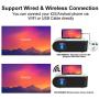 WiFi Mini Projector, BACAR 6000 Lumens WiFi Projector [Projector Screen and Tripod Included], 1080P and 200 Display Supported, Compatible with TV Stick, HDMI, VGA, USB, Laptop, iOS & Android