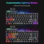 PICTEK TKL Mechanical Gaming Keyboard, RGB LED Rainbow Backlit 60% keyboard with Blue Switches, 27 LED Lighting Modes 87 Keys Keyboard, 100% Anti-Ghosting Tenkeyless Keyboard for Windows PC/MAC Games