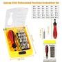 Apsung 37 in 1 Precision Screwdriver Set with Slotted, Phillips, Torx& More Bits, Non-Slip Magnetic Electronics Tool Kit for Repair iPhone, Android, Computer, Laptop, Watch, Glasses, PC etc