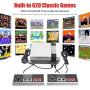 Heithen Classic Mini NES Retro Console, AV Output Game Console Built-in 620 Games with 2 Classic Controllers (Gray)