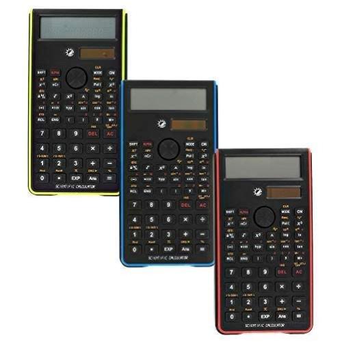 Emraw 240 Function Fancy color Scientific Calculator with Slide-On Case Electronic Large Display Battery Included Big Buttons Handheld Standard Functional Office Calculator (Pack of 2)