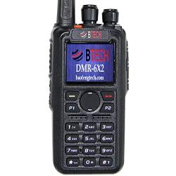 BTECH DMR-6X2 (DMR and Analog) 7-Watt Dual Band Two-Way Radio (136-174MHz VHF & 400-480MHz UHF), with GPS and Recording, Includes Full Kit with 2 Batteries, Programming Cable, and More