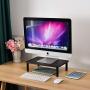 2 Pack Monitor Stand Rise 3 Height Adjustable,Computer, iMac, Pc, Printer, Desktop Ergonomic Metal Monitor Riser Stand with Mesh Platform for Airflow