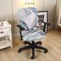wonderfulwu Stretch Chair Covers Spandex Office Computer Chair Cover Removable Washable Rotate Swivel Chair Protective Covers