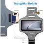 JETech Cell Phone Armband Case for iPhone SE(2020)/11/11 Pro/XR/XS/X/8 Plus/7 Plus/8/7/6s/6, Galaxy S10/S9/S9+, Adjustable Band, w/Key Holder and Card Slot, for Running, Walking, Hiking, Grey
