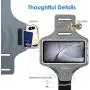 JETech Cell Phone Armband Case for iPhone SE(2020)/11/11 Pro/XR/XS/X/8 Plus/7 Plus/8/7/6s/6, Galaxy S10/S9/S9+, Adjustable Band, w/Key Holder and Card Slot, for Running, Walking, Hiking, Grey