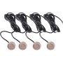 EKYLIN Car Auto Vehicle Reverse Backup Radar System with 4 Parking Sensors Distance Detection + LED Display + Sound Warning (Champagne Color)