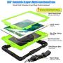 SEYMAC stock Case for iPad 6th/5th Generation, [Full-Body] Protection with 360 Degrees Rotating Stand [Pencil Holder] Hand Strap for iPad 5th/6th/ Air 2/ Pro 9.7(Green+Black)