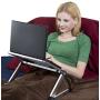 WorkEZ LIGHT Ergonomic Portable Lightweight Folding Aluminum Laptop Cooling Stand & Lap Desk Tray for Bed Couch. Adjustable height angle tilt notebook computer macbook desktop riser table-top holder