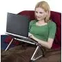 WorkEZ LIGHT Ergonomic Portable Lightweight Folding Aluminum Laptop Cooling Stand & Lap Desk Tray for Bed Couch. Adjustable height angle tilt notebook computer macbook desktop riser table-top holder